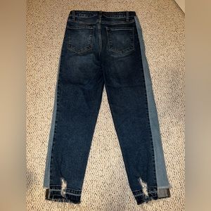 fashion nova two toned, ripped jeans size 13